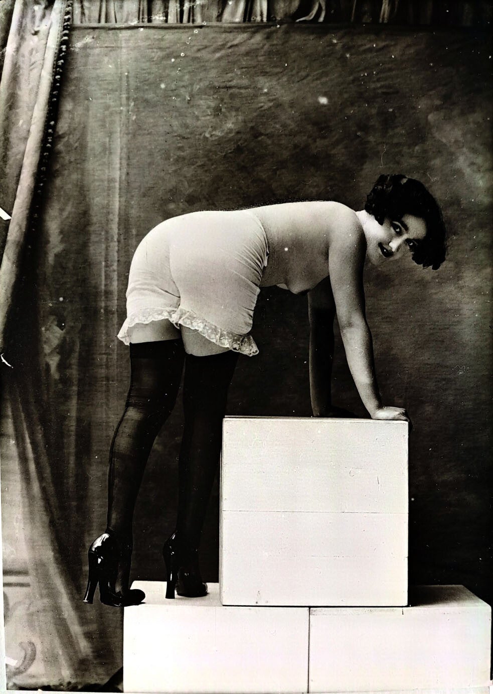 PHOTOGRAPHIE CONTACT PLAQUE DE VERRE ANNÉES 1920 125x175mm