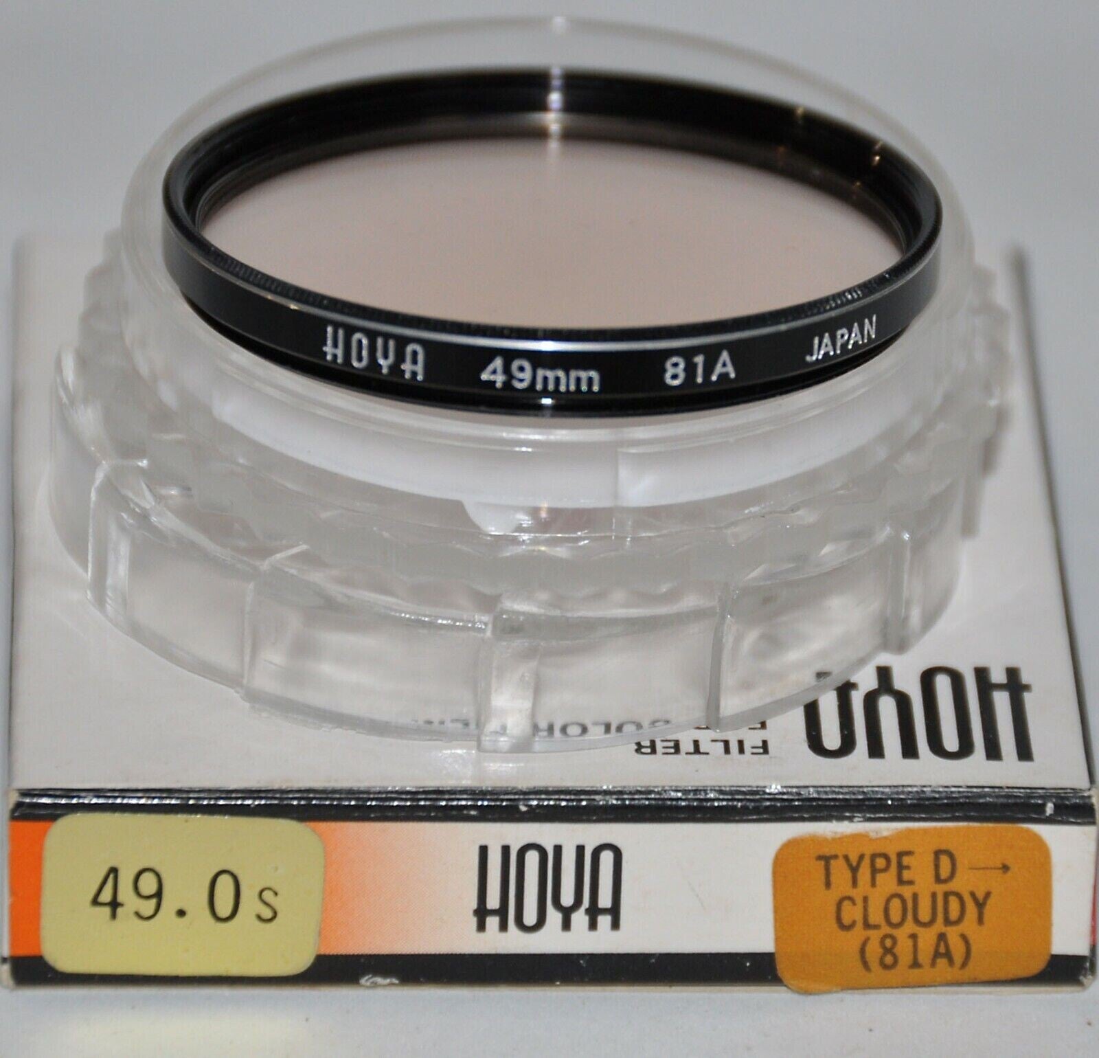 FILTRE HOYA TYPE D CLOUDY 81A Ø 49 A VIS #142A