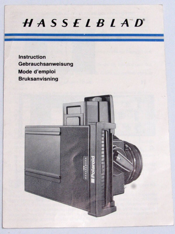 HASSELBLAD - MODE D'EMPLOI MULTI LANGUES DOS POLAROÏD
