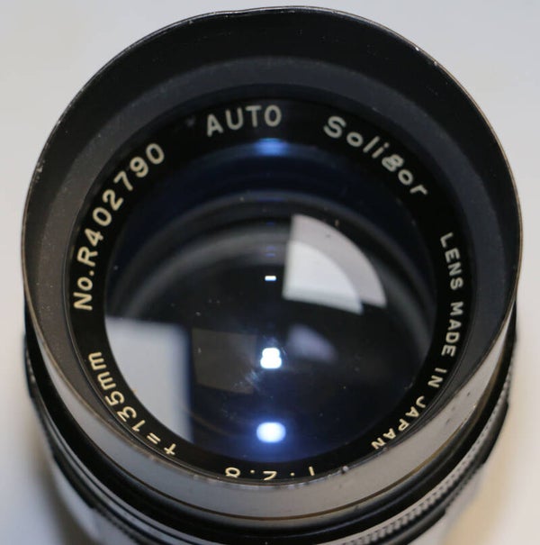 CANON FD (pour)AUTO SOLIGOR 2.8/135 mm (Lire)