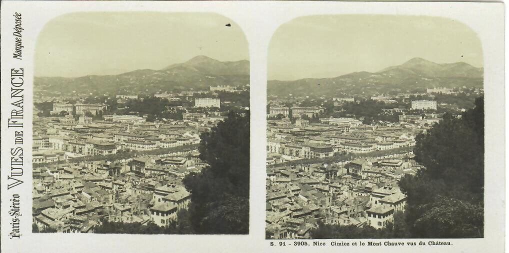 CARTE STEREO 3D 170x86 mm VUES DE FRANCE NICE