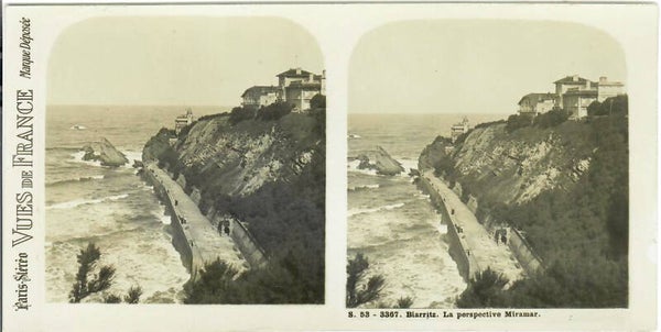 CARTE STEREO 3D 170x86 mm VUES DE FRANCE BIARRITZ