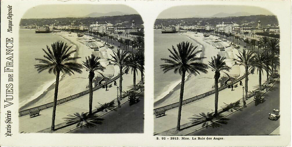 CARTE STEREO 3D 170x86 mm VUES DE FRANCE NICE