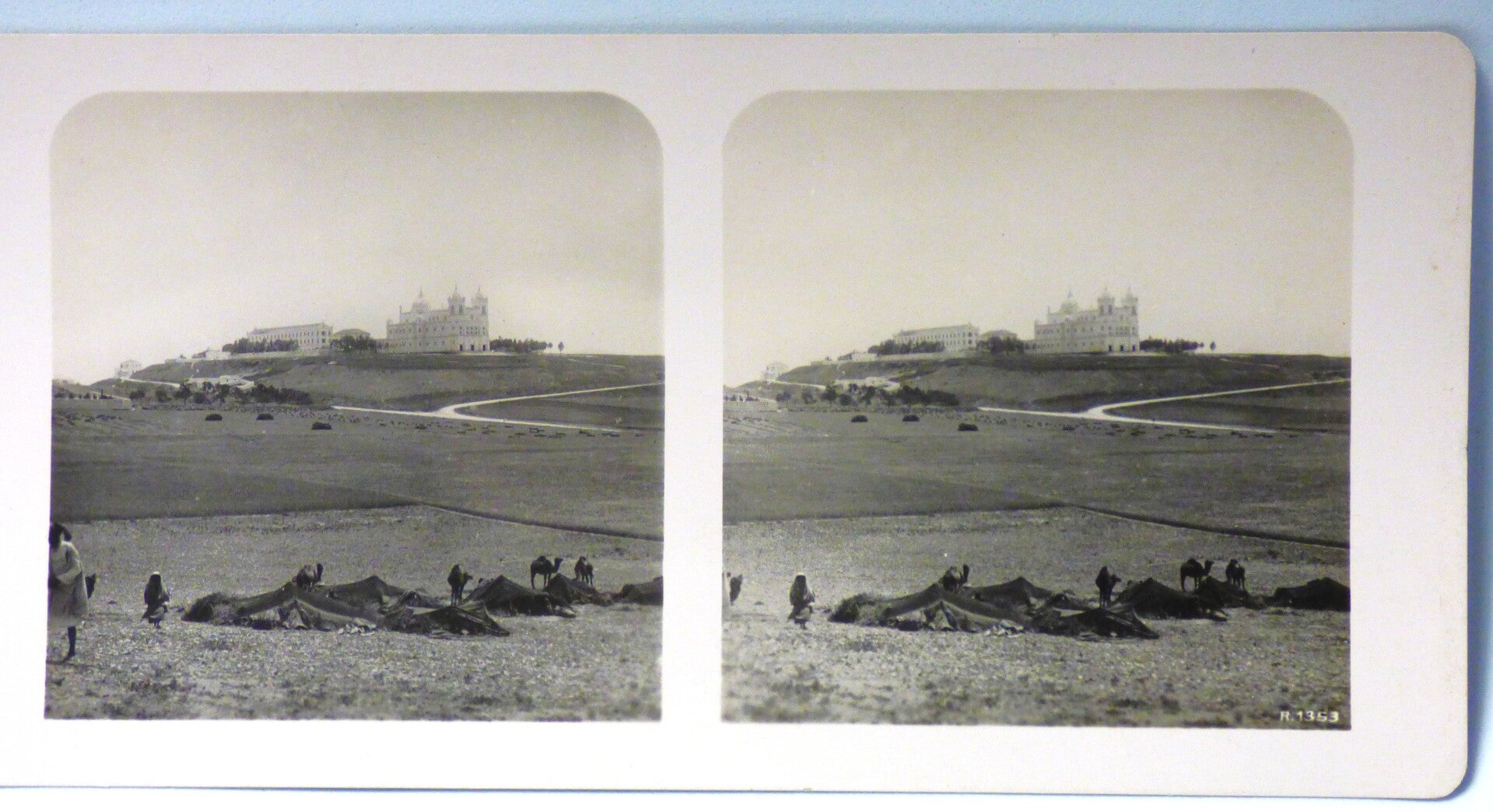 CARTE STEREO PHOTOGRAPHIQUE 90x180mm TUNIS CAMP DE TZIGANS