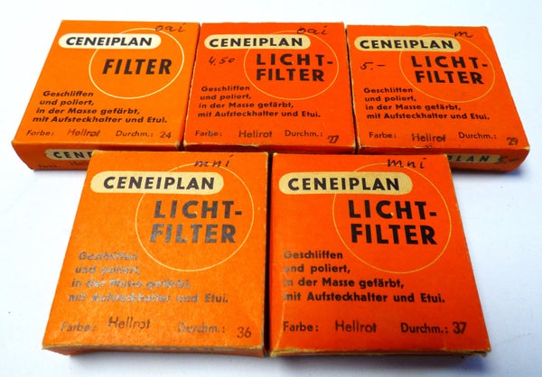 FILTRE CENEIPLAN  Ø 24/27/29/36/37 mm - HELLROT - ROUGE LEGER