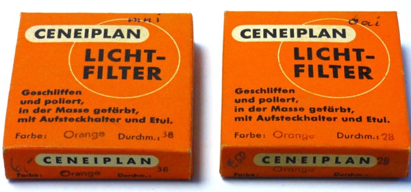 FILTRE CENEIPLAN  Ø 28/38 mm - ORANGE
