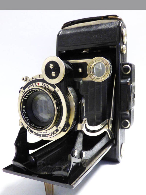 ZEISS IKON SUPER IKONTA 530/15 OBJECTIF TESSAR 4.5/12 cm + ETUI CUIR D'ORIGINE