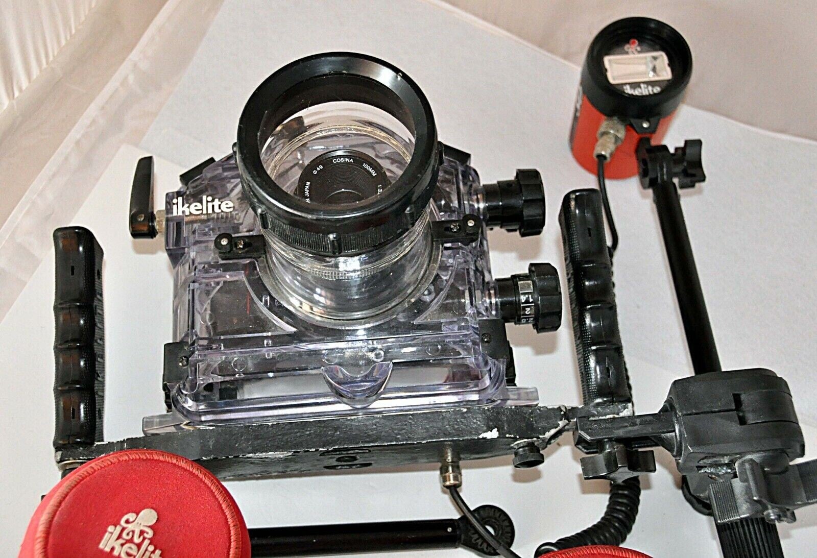 IKELITE KIT SOUS MARIN - NIKON F-601 - COSINA 3.5/100 mm MACRO - FLASH TORCHE...