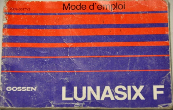 GOSSEN LUNASIX F MODE D'EMPLOI ORIGINAL EN FRANÇAIS