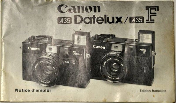 CANON A35 DATELUX MODE D'EMPLOI ORIGINAL EN FRANÇAIS