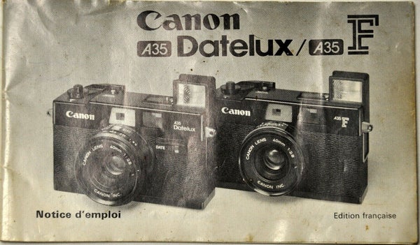CANON A35 DATELUX MODE D'EMPLOI ORIGINAL EN FRANÇAIS