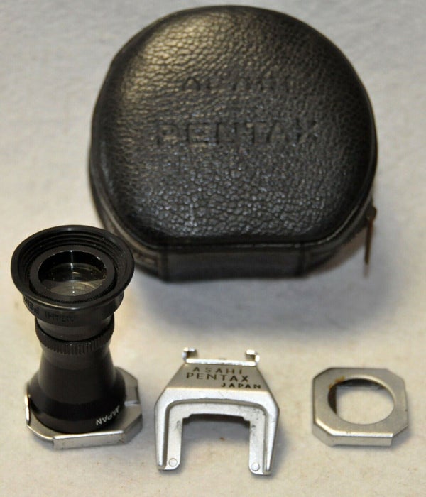 ASAHI PENTAX LOUPE DE VISÉE ET ACCESSOIRES + ÉTUI CUIR ORIGINE