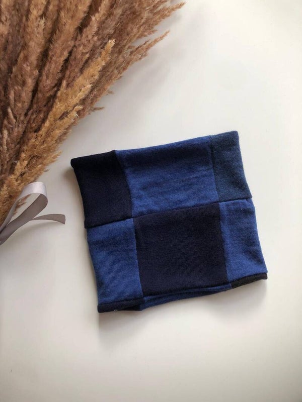 Komin dziecięcy wełniany merino patchwork rozm. 4-6 lat