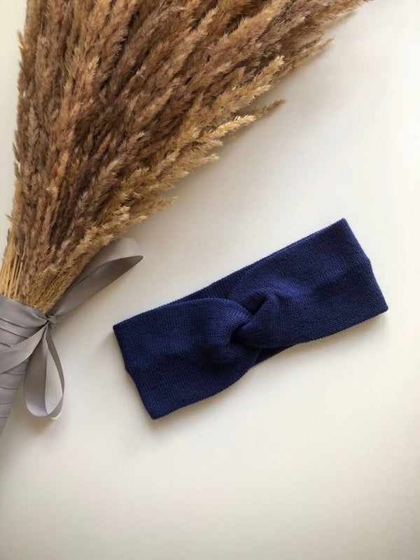 Opaska wełniana merino damska