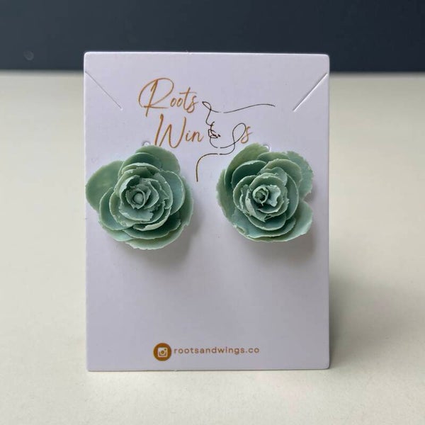 Rose Studs - Turquoise
