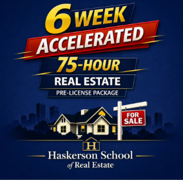 6 Week Accelerated 75 Hour Real Estate Pre-license Package