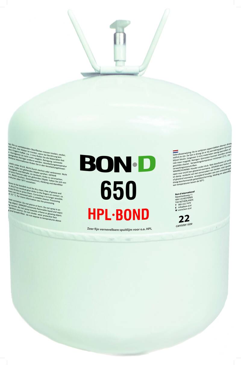Lijm voor HPL in drukvat - Spuitlijm HPL Bond in drukvat