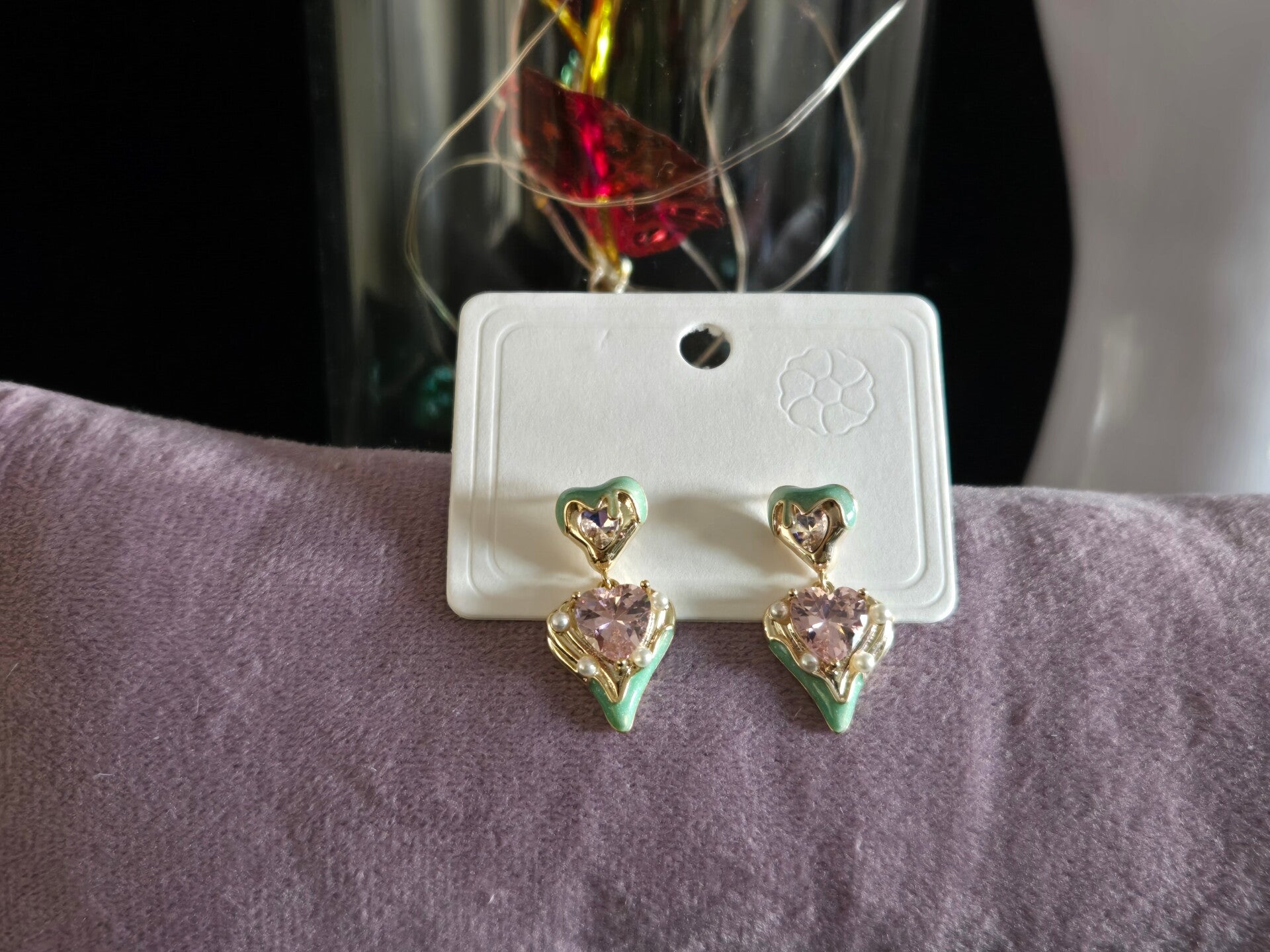 boucle d' oreille coeur mystique