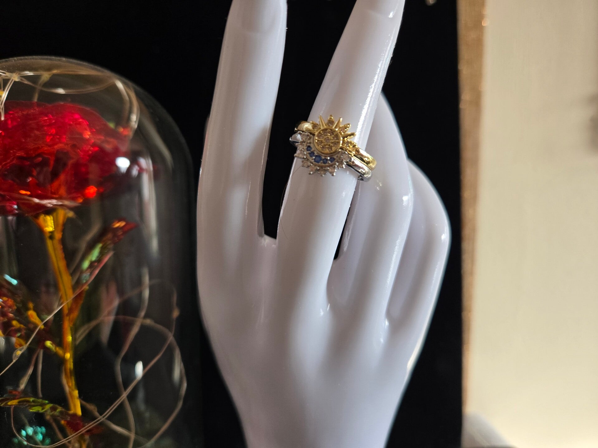 bague soleil et lune -bague lunaire
