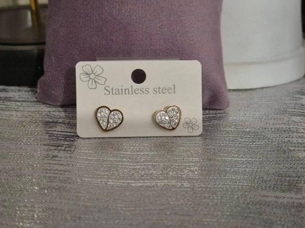 boucle d'oreilles élégant coeur