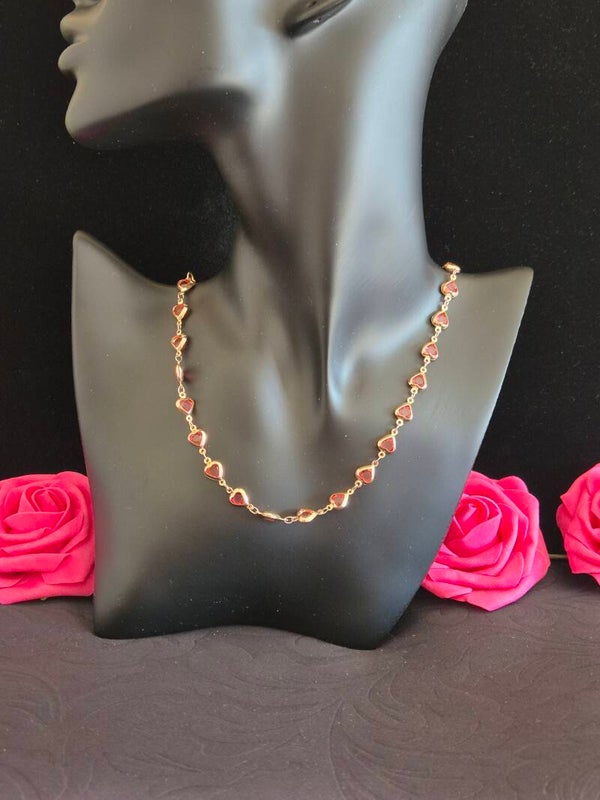 collier coeur rouge amour éternel