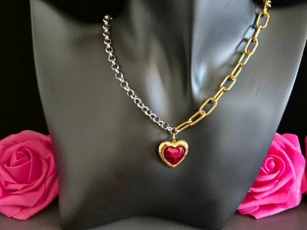 collier double coeur  éternel- bijoux amour
