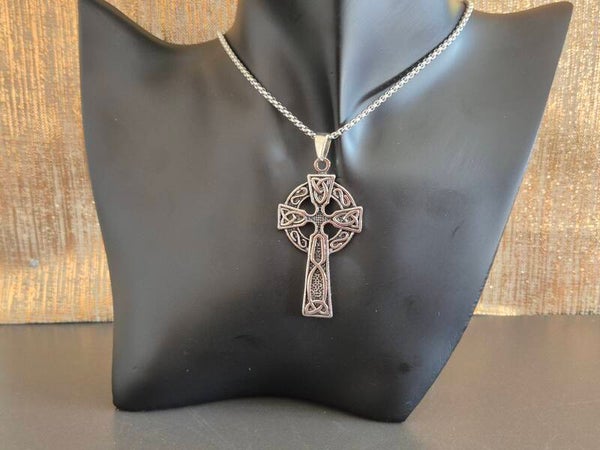 collier héritage celtique- pendentif croix