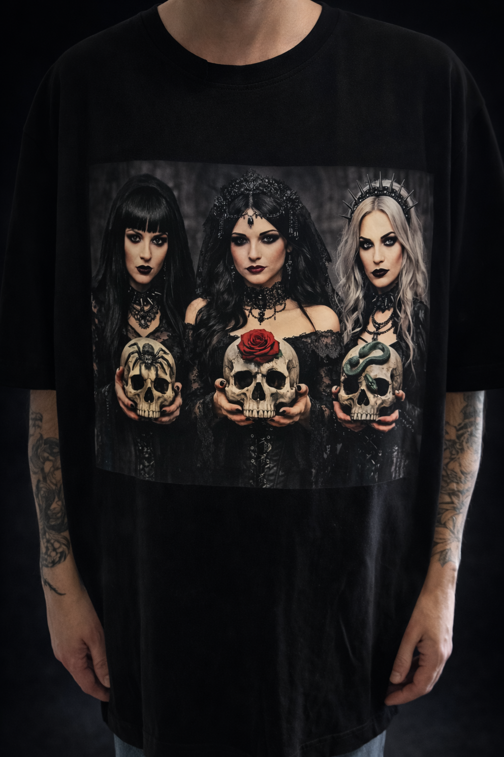 t shirt noir gothique sorcières