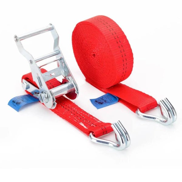 Spanngurt 4m-8m LC 1000 / 2000 daN Rot zweiteilig 35mm