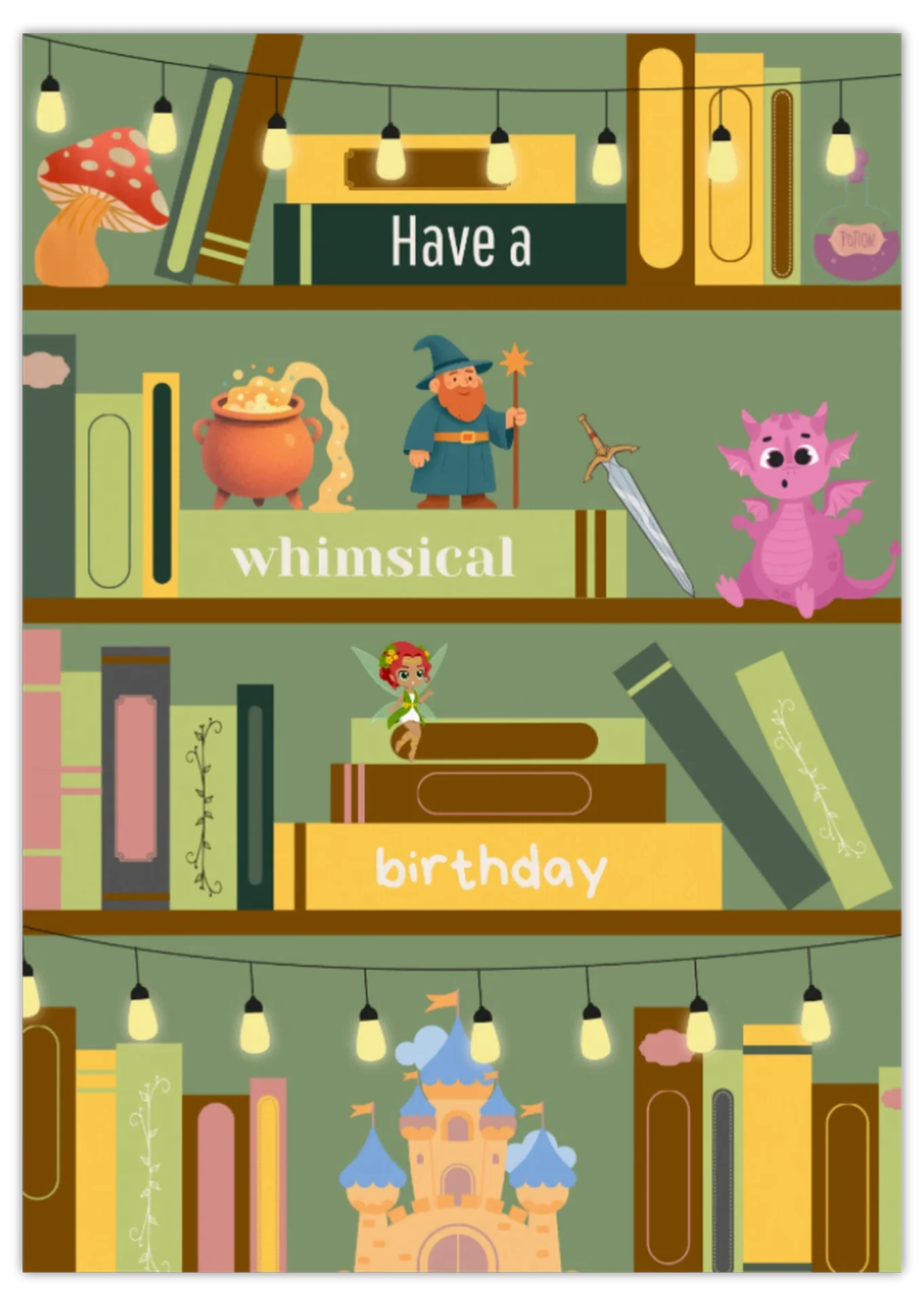 Postcard ‘Have a whimsical birthday’