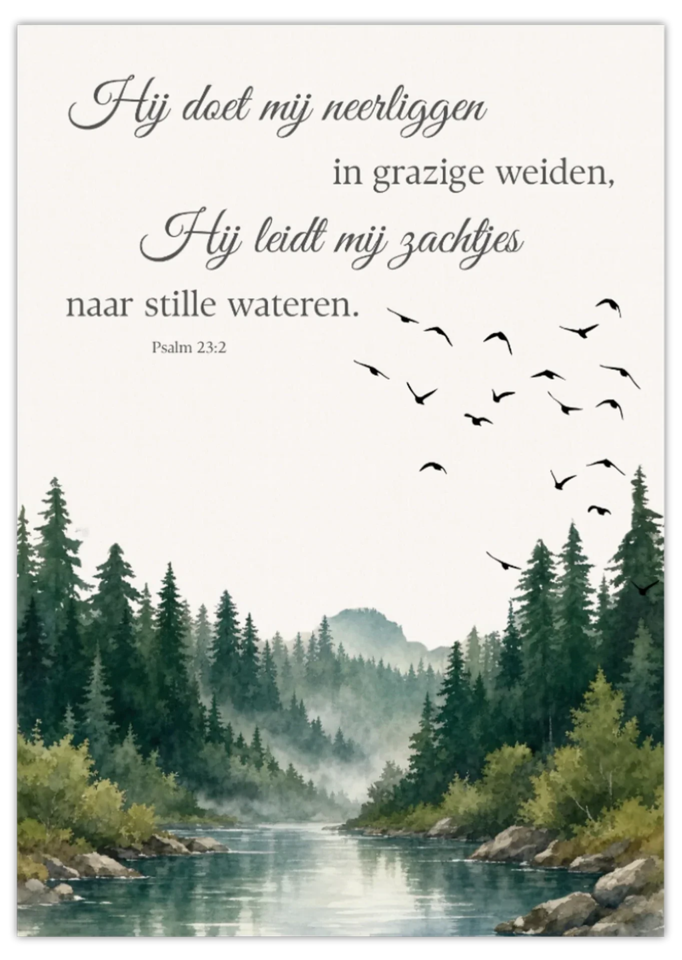 Postcard ‘Psalm 23:2’