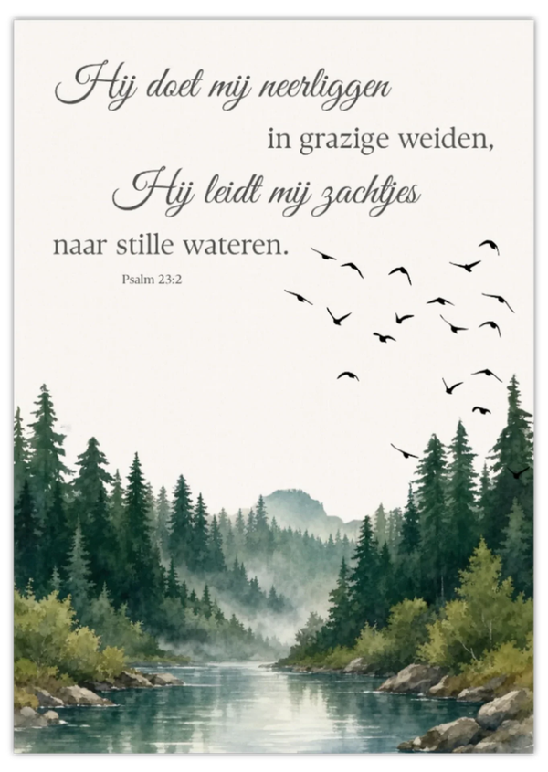 Postcard ‘Psalm 23:2’