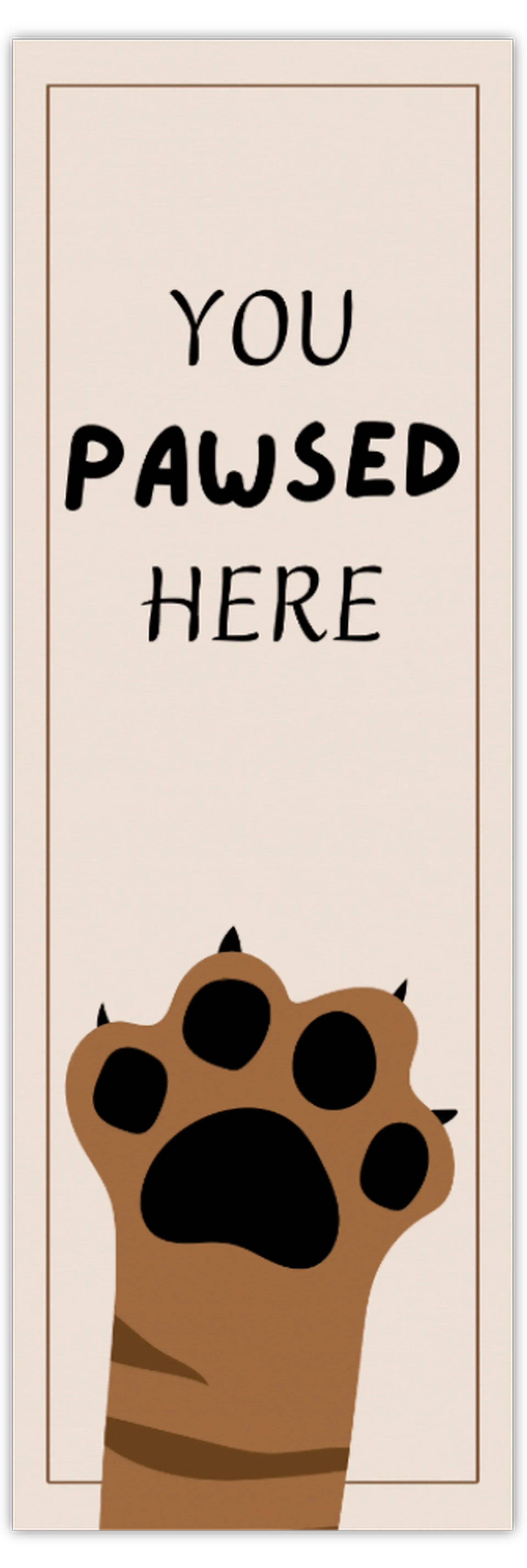 Boekenlegger ‘You pawsed here’