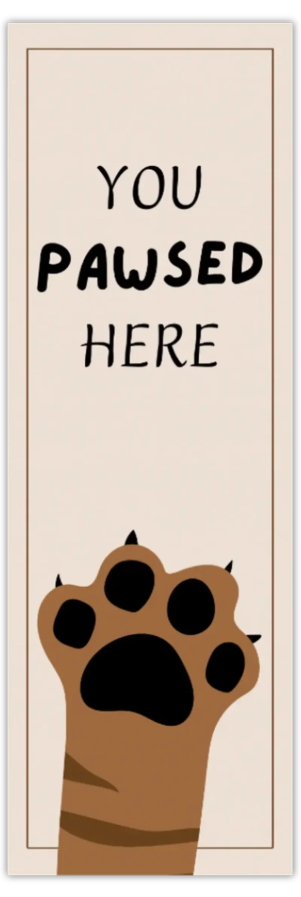 Boekenlegger ‘You pawsed here’