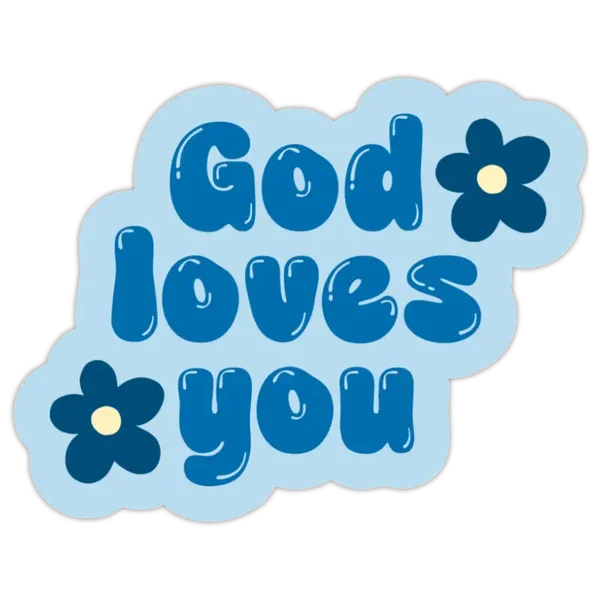 Sticker ‘God loves you’