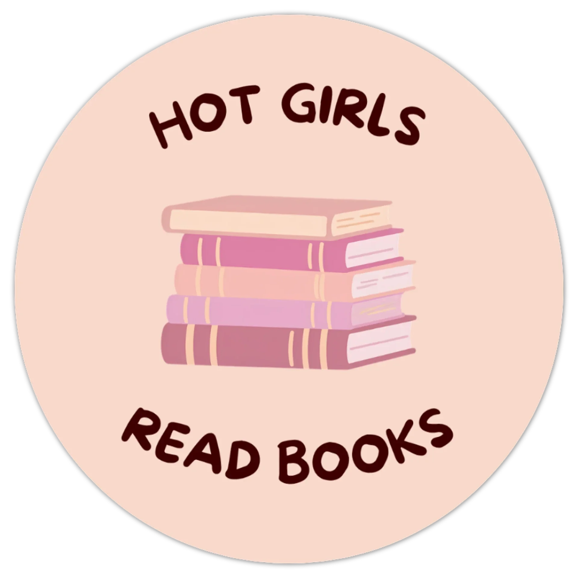 Sticker ‘hot girls read books’