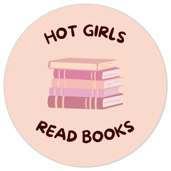 Sticker ‘hot girls read books’