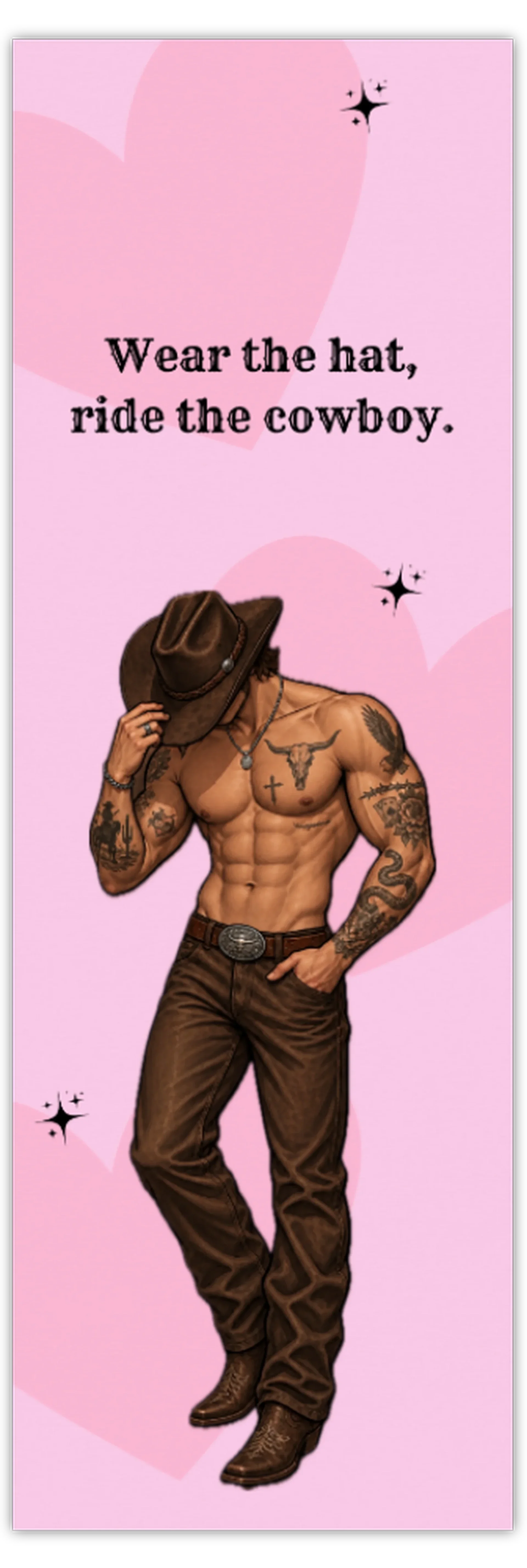 Boekenlegger ‘Wear the hat, ride the cowboy’