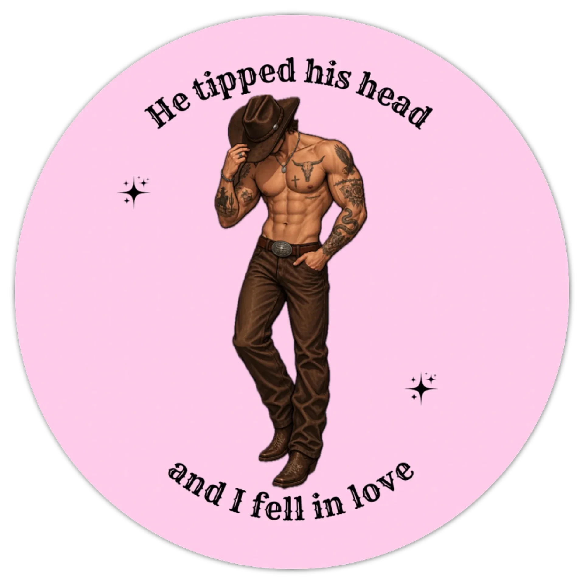 Sticker ‘He tipped his head and I fell in love’