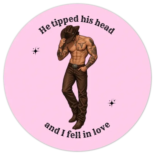 Sticker ‘He tipped his head and I fell in love’