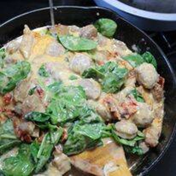 Creamy Sausage Spinach Pasta