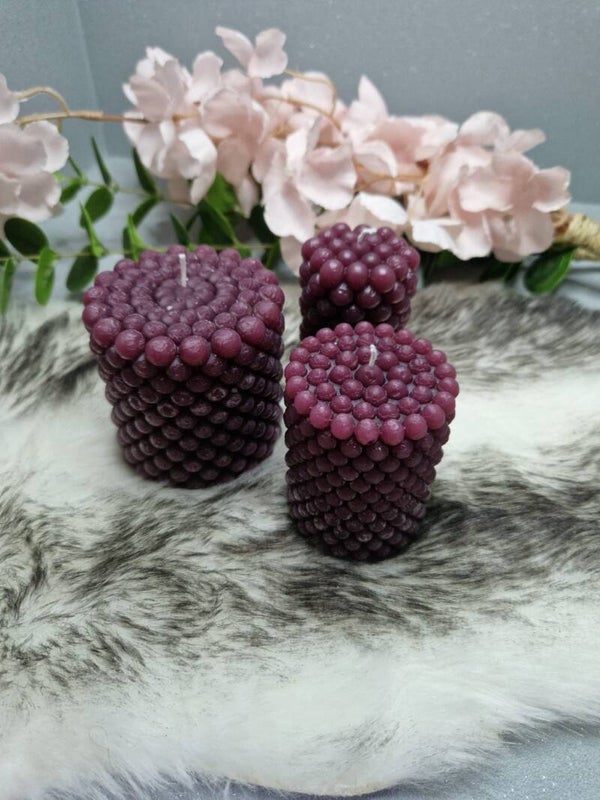 set van 3 ronde kaarsen