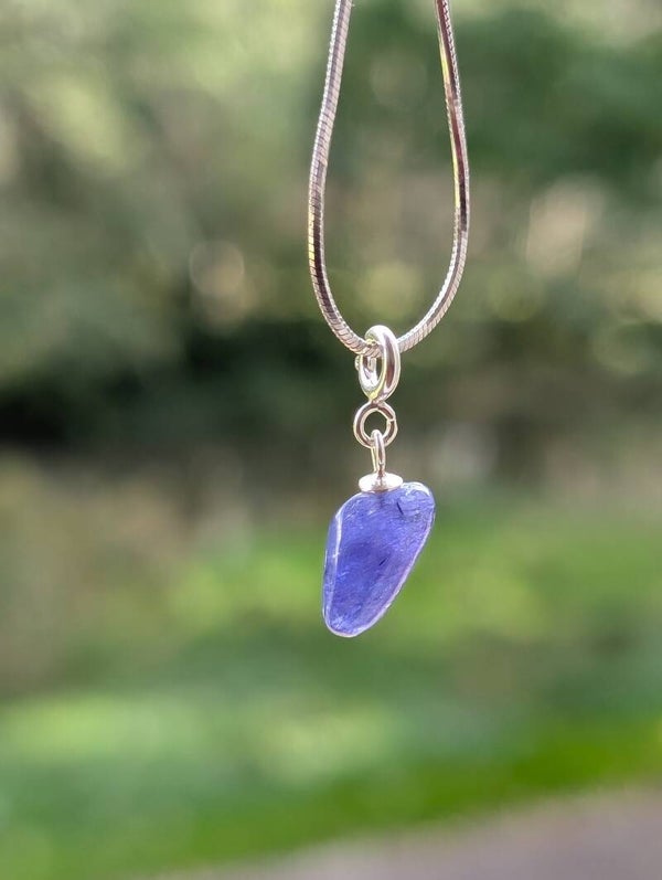 925 Zilveren Tanzaniet Hanger