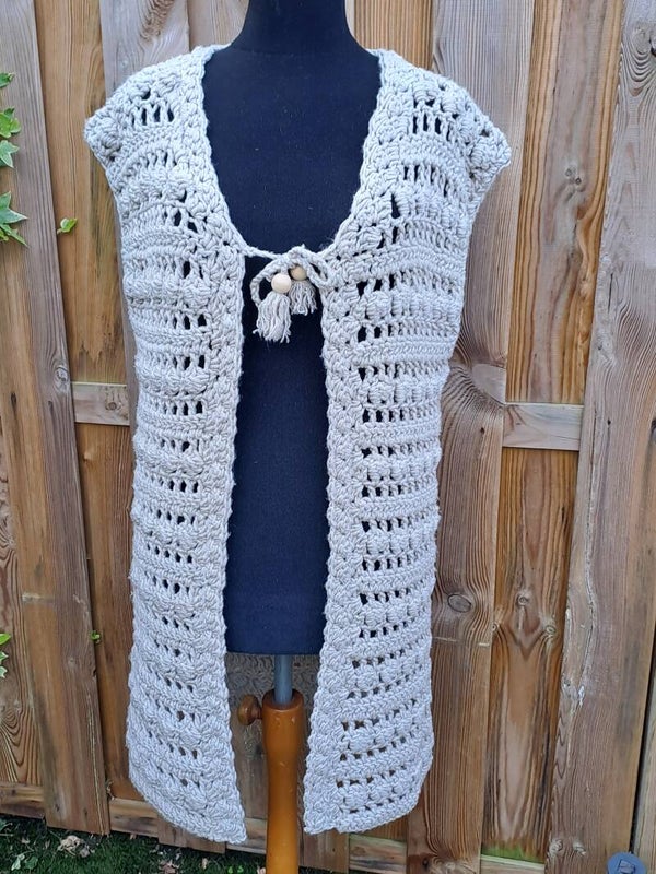 Gehaakt mouwloos vest