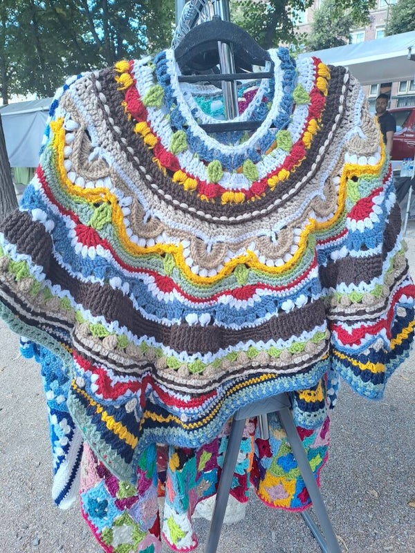 Poncho in kleur