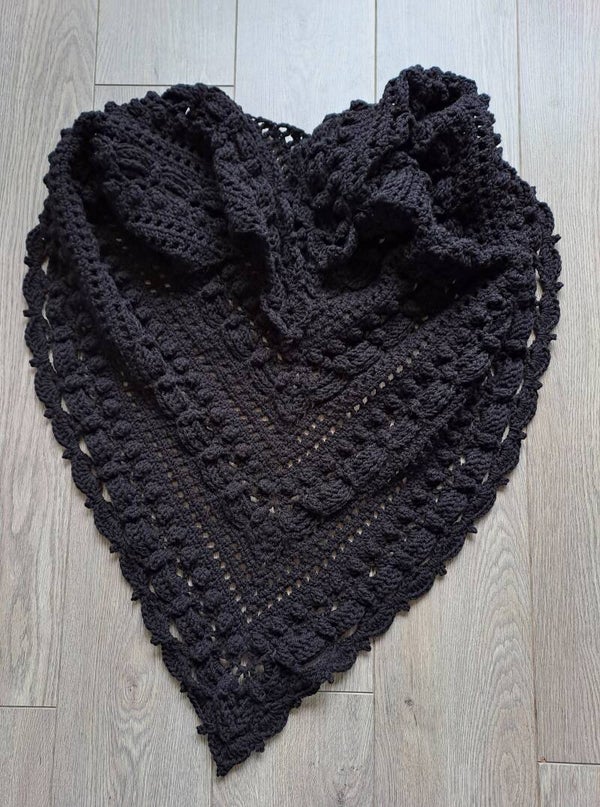 Omslagdoek in zwart
