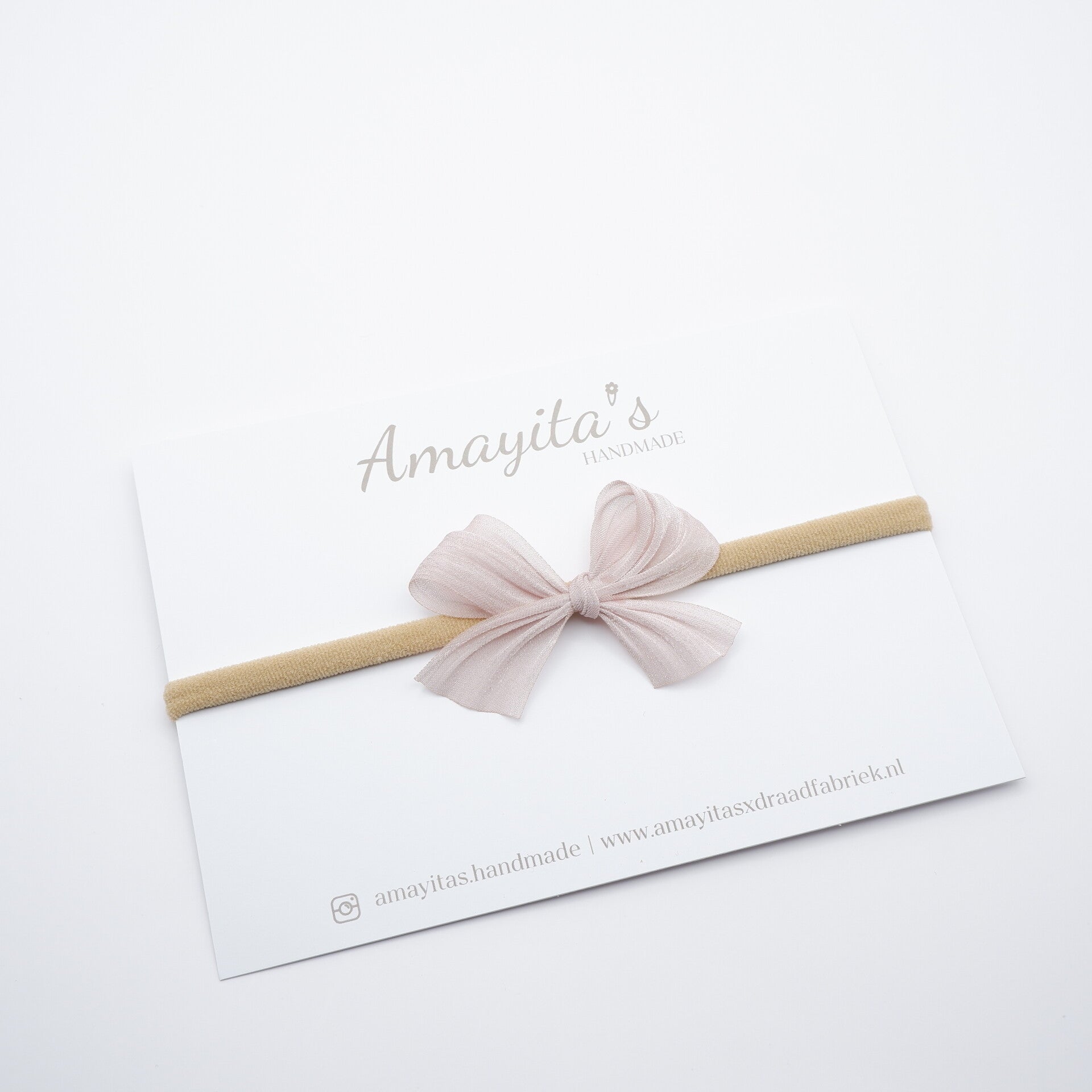 Haarbandje strik light pink