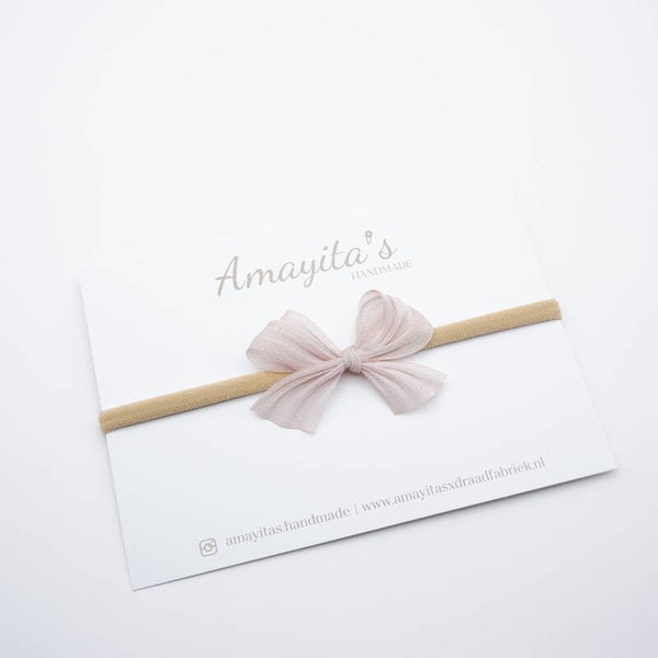 Haarbandje strik light pink