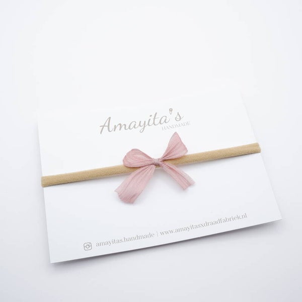 Haarbandje strik pink