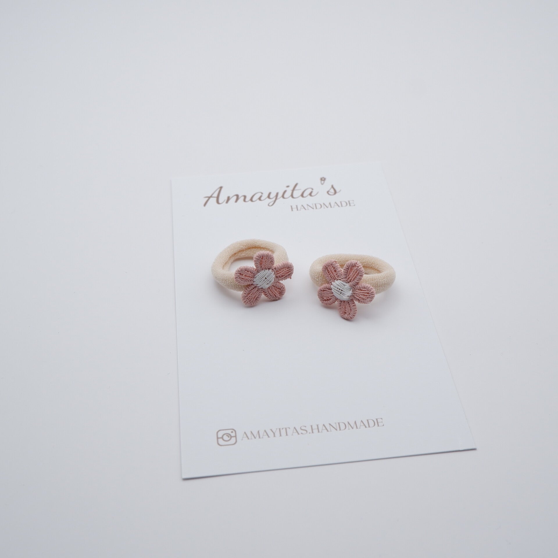 Elastiekjes klein | bloemetje oudroze